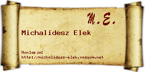Michalidesz Elek névjegykártya